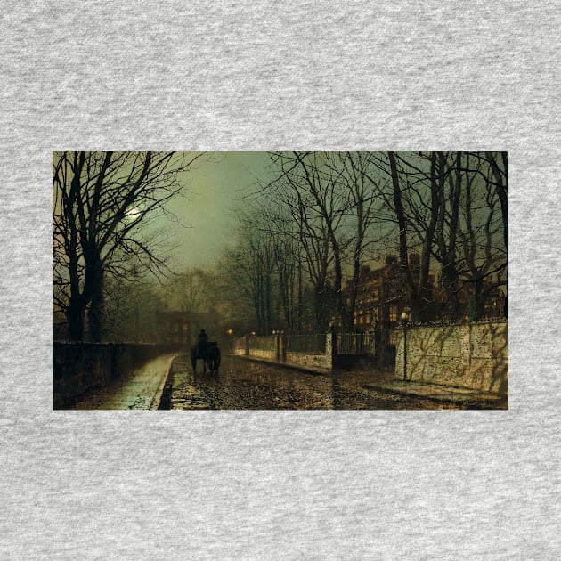 A Wet Moon, Putney Road by John Atkinson Grimshaw by Classic Art Stall